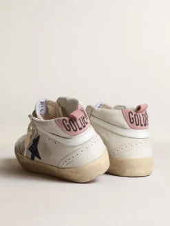 Outlet Mid Star com estrela de glitter azul e talão de suede rosa MULHER Mid Star