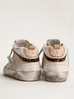 Shop Mid Star Feminino com estrela prateada e lista de couro cavalinho leopardo MULHER Mid Star