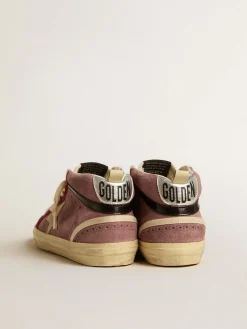 Sale Mid Star LTD de suede púrpura com estrela de couro platinado e lista preta MULHER Mid Star
