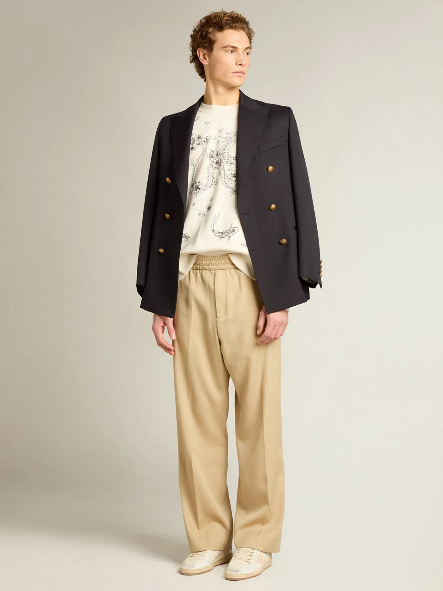 Fashion Moletom CNY cor branco usado MULHER Moletons|Moletons