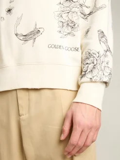 Fashion Moletom CNY cor branco usado MULHER Moletons|Moletons