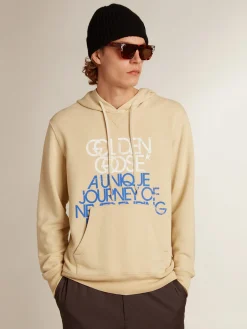Cheap Moletom cor de marzipã com frases na frente Moletons