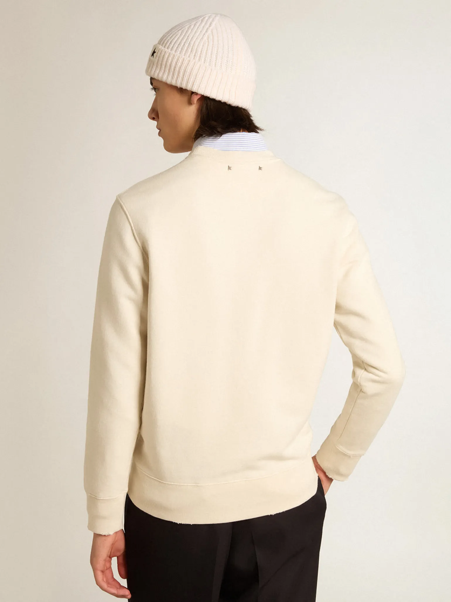 Sale Moletom de algodão branco usado Moletons