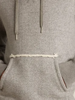 Discount Moletom de algodão cinza mescla com capuz Moletons