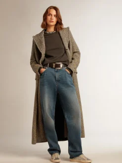 Store Moletom feminino cinza antracite com cristais MULHER Moletons