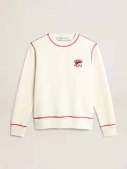 Best Sale Moletom Feminino na cor branco heritage com logo CNY MULHER Moletons