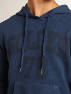 Store Moletom masculino azul-marinho com inscrição Moletons