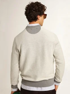 Store Moletom masculino cinza mescla com estampa verde Moletons