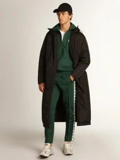 Store Moletom masculino verde brilhante com zíper Moletons