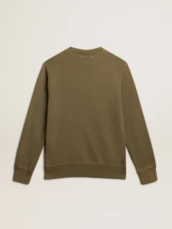 Online Moletom masculino verde-oliva com inscrição Golden Moletons