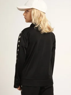 Online Moletom preto com zíper e estrelas brancas em contraste Roupas de cima (4-12 years)|Roupas de cima (4-12 years)