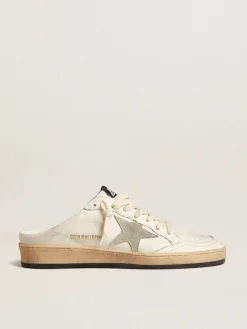 Flash Sale Mule Ball Star de napa com estrela de suede cinza gelo MULHER Ball Star