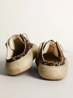 Flash Sale Mule Space-Star feminino de cavalinho leopardo e estrela preta MULHER Space-Star