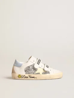 Hot Old School Young base vegetal com estrela amarela e inserções de glitter Meninas (4-10 anos)