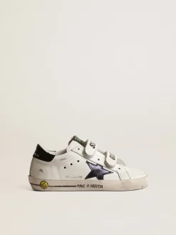 Cheap Old School Young com estrela de couro metálico e talão preto Meninas (4-10 anos)|Meninos (4-10 anos)