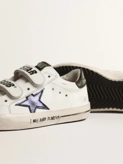 Cheap Old School Young com estrela de couro metálico e talão preto Meninas (4-10 anos)|Meninos (4-10 anos)
