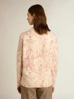 Cheap Pulôver de gola redonda feminino de lã com estampa toile de jouy all over MULHER Malhas