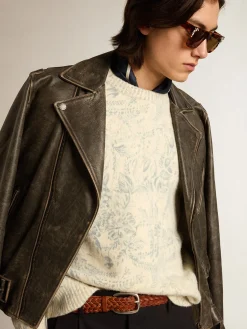 Best Pulôver de gola redonda masculino de lã com estampa toile de jouy all over Malhas