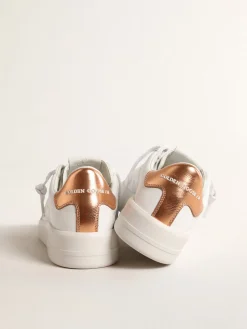 Fashion Purestar de base vegetal com talão de couro metálico bronze MULHER Beachwear|Purestar