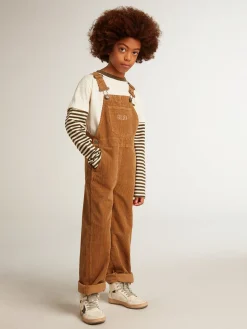Best Sale Salopete de algodão com efeito aveludado cor de cortiça Roupas de cima (4-12 years)|Roupas de cima (4-12 years)