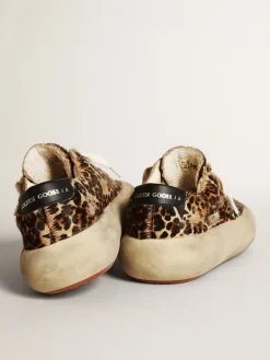 Clearance Space-Star feminino de cavalinho com estampa leopardo e estrela preta MULHER Space-Star