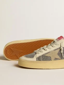 Flash Sale Stardan Feminino de suede com estrela cor de areia e inserções de cristais prateados MULHER Stardan