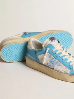 Outlet Stardan Masculino LAB de napa azul e tela branca Stardan