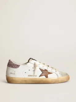 Hot Super-Star com estrela marrom e talão de glitter rosa MULHER Super-Star
