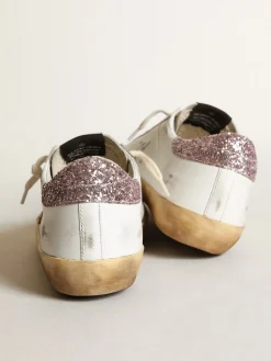 Hot Super-Star com estrela marrom e talão de glitter rosa MULHER Super-Star