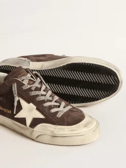 Cheap Super-Star de suede cinza com estrela e talão de napa cor cru Super-Star