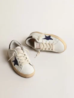 Outlet Super-Star Junior de napa com estrela estampada e talão preto Meninas pequenas (1-3 anos)|Meninos pequenos (1-3 anos)