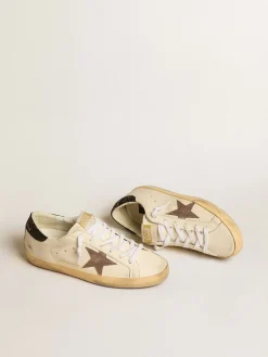 Hot Super-Star LTD com estrela de couro metálico e talão de glitter preto MULHER Super-Star