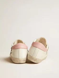 Hot Super-Star LTD com estrela de suede bege e talão rosa MULHER Super-Star