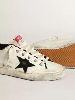 Store Super-Star LTD masculino de lona bege com estrela preta Super-Star