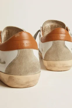 Hot Super-Star masculino com estrela de suede e talão marrom Super-Star