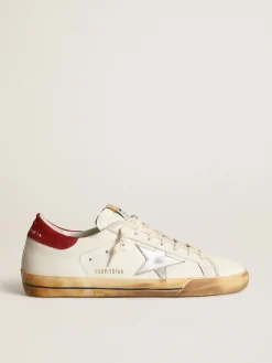 Store Super-Star masculino com estrela de couro metálico prateado Super-Star