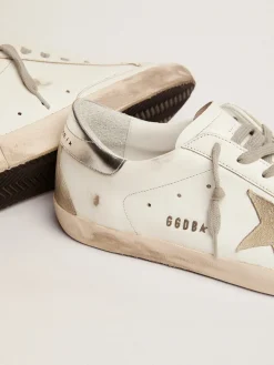 Discount Super-Star masculino com talão prateado e inscrições Super-Star