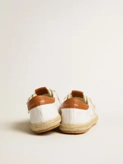 Sale Super-Star Masculino LTD de lona com estrela de couro branco e biqueira de ráfia Beachwear|Super-Star