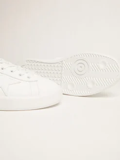 Best Sale Tênis Purestar branco com talão laranja fluorescente Purestar