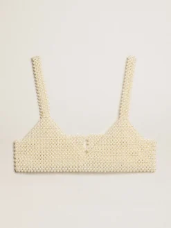 Best Sale Top feminino com colar de pérolas MULHER Camisetas
