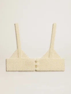Best Sale Top feminino com colar de pérolas MULHER Camisetas