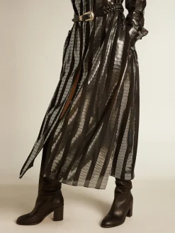 Fashion Vestido chemise preto com aplicações metálicas MULHER Vestidos e macacões