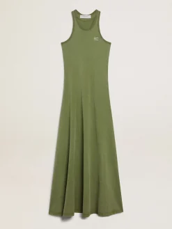 Cheap Vestido regata cor de pesto MULHER Vestidos e macacões