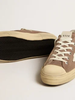 New V-Star de suede havana-rosado com estrela de napa branca V-Star