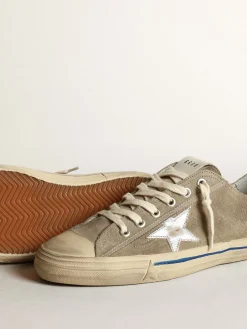 Outlet V-Star masculino com cabedal de suede e estrela prateada V-Star