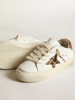 Shop Young May com estrela de cavalinho leopardo e talão cor de cobre Meninas (4-10 anos)