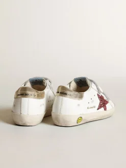 Cheap Young Old School com estrela de glitter rosa e talão cor platina Meninas (4-10 anos)