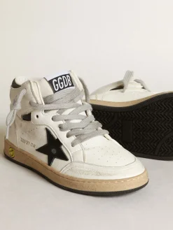 Discount Young Sky-Star de napa branca com estrela e talão pretos Meninas (4-10 anos)|Meninos (4-10 anos)